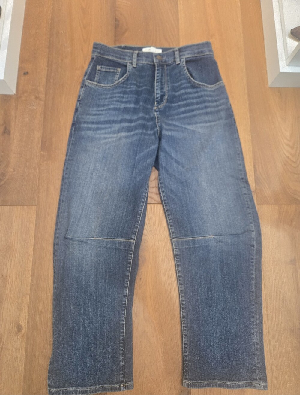 Reiss Women's Blue Straight-Leg Jeans